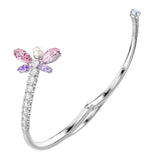 Brazalete Libélula Ariana Grande x Swarovski Baño de Rodio Cristales, Perla y Circonita | 5737400