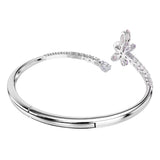 Brazalete Libélula Ariana Grande x Swarovski Baño de Rodio Cristales, Perla y Circonita | 5737400