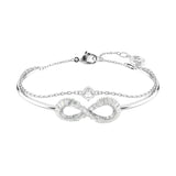 Brazalete Símbolo del Infinito Swarovski Hyperbola Baño Rodio Circonitas | 5684049