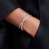 Brazalete Símbolo del infinito Swarovski Hyperbola Baño de rodio Circonita | 5677626