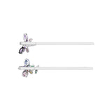 Clip para el pelo Ariana Grande x Swarovski Libélula Flor Baño de Rodio Zirconia Crystal Pearl | 5749186