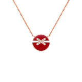 Colgante Chaumet Jeux de Liens Harmony Oro Rosa Cornalina Diamantes | 084428