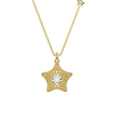 Colgante Estrella Swarovski Sublima Dorado Con Cristales y Circonita | 5755280
