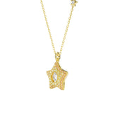 Colgante Estrella Swarovski Sublima Dorado Con Cristales y Circonita | 5755280