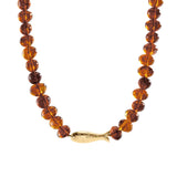 Collar Corto AGATHA París Calma Marrón Baño Oro | 02680487-236-TU