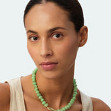 Collar Corto AGATHA París Calma Verde Baño Oro | 02680487-658-TU