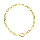 Collar Gargantilla Eslabones Marina García Plata Bañada en Oro | 90964GD