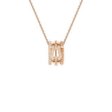 Collar FRED Force 10 Rise Oro Rosa Diamantes | 3B0312
