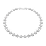 Collar Flor Ariana Grande x Swarovski Baño de Rodio Cristales | 5749179