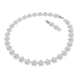 Collar Flor Ariana Grande x Swarovski Baño de Rodio Cristales | 5749179