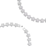 Collar Flor Ariana Grande x Swarovski Baño de Rodio Cristales | 5749179
