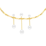 Collar Tsuru Marina García Plata Baño de Oro con Perlas | 91259GD
