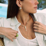 Collar Largo AGATHA París Calma Plateado | 02651441-064-TU
