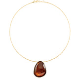 Collar Midi AGATHA París Calma Marrón Dorado Baño Oro 18K | 02680486-236-TU