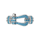 Hebilla FRED G Force 10 Oro Blanco Topacio Azul | 0B0173