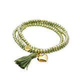 Marina García Zen Amazonia Pulsera Plata Baño Oro Cristales Strass | 91164UZ