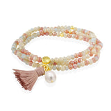 Marina García Zen Make Up Pulsera Plata Baño Oro Amarillo Perla | 91043UP