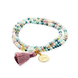 Marina García Zen Mamá Pulsera Plata Baño Oro Cristales Strass | 91171UM