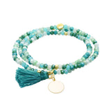 Marina García Zen Menta Pulsera Plata Bañada en Oro Cristales Strass | 90977UX