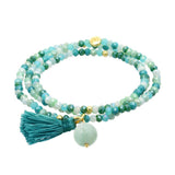Marina García Zen Menta Pulsera Plata Baño Oro Amazonita | 90977UA