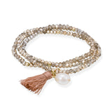 Marina García Zen Oro Pulsera Plata Perla | 90104UP
