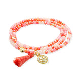Marina García Zen Peach Pulsera Plata Baño Oro Circonitas | 91197U27