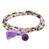 Marina García Zen Provenza Pulsera Plata Baño Oro Piedra Morada | 90917UA