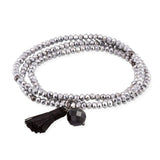 Marina García Zen Pulsera Plata Ónix Negro | 90105UN