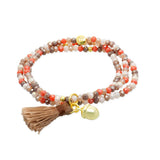 Marina García Zen Roble Pulsera Plata Baño Oro Cristales Strass | 90979U3