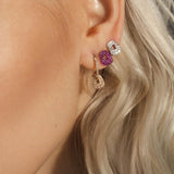 Pendientes Mattioli Mini Puzzle Pendientes Oro Rosa Diamantes | MOR054R402W