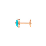 Pendiente Individual Chaumet Jeux de Liens Oro Rosa Turquesa Diamante | 083465