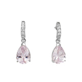 Pendientes Andrea Marina García Plata Rodiada con Circonita Rosa | 90279PS