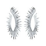 Pendientes Brut Maxi Marina García Plata Rodiada con Circonitas | 91031PB