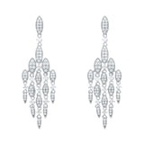 Pendientes Chandelier Marina García Plata Rodiada con Circonitas | 91163PB