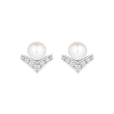Pendientes Chaumet Joséphine Aigrette Oro Blanco Perlas Diamantes | 085046