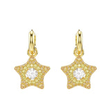 Pendientes Estrella Swarovski Sublima Acabado oro 18K Circonita | 5755274