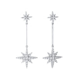 Pendientes Estrellas Marina García Plata Rodiada con Circonitas | 90338PB