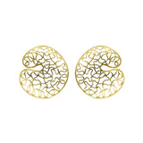 Pendientes High Line Grandes Marina García Plata Baño de Oro | 91142PD