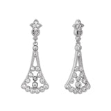 Pendientes Isabelinos Marina García Plata Rodiada con Circonitas | 9201PT
