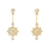 Pendientes Largos Catalina Marina García Plata Bañada en Oro Circonita Blanca | 90777PD