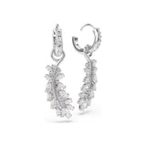 Pendientes Pluma Swarovski Vienna Baño de Rodio Cristales y Circonita | 5754272