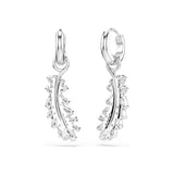 Pendientes Pluma Swarovski Vienna Baño de Rodio Cristales y Circonita | 5754272