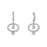 Pendientes Sharon Marina García Plata Rodiada con Circonitas | 9234PB