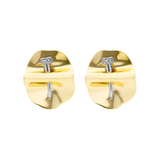 Pendientes Silk Clavo con Circonitas Marina García Plata Bañada en Oro | 91144PC