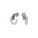 Pendientes de Aro Tallas Mixtas Swarovski Matrix Baño Rodio Circonitas | 5732264