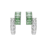 Pendientes de Aro Tallas Mixtas Swarovski Matrix Baño Rodio Circonitas | 5732264