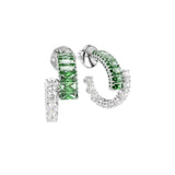 Pendientes de Aro Tallas Mixtas Swarovski Matrix Baño Rodio Circonitas | 5732264