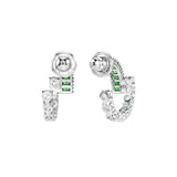 Pendientes de Aro Tallas Mixtas Swarovski Matrix Baño Rodio Circonitas | 5732264