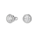 Pendientes de Botón Swarovski Una Angelic Baño Rodio Circonitas | 5636269