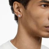 Pendientes de Botón Swarovski Una Angelic Baño Rodio Circonitas | 5636269